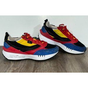 Fila * Boy's Sneakers Size 5.5 Renno N Generation * Red Blue White Yellow Casual